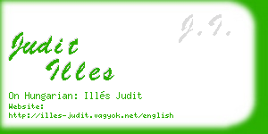judit illes business card